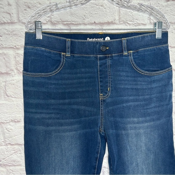 Betabrand Straight Leg Mid Rise Denim Jeans - Picture 5 of 11